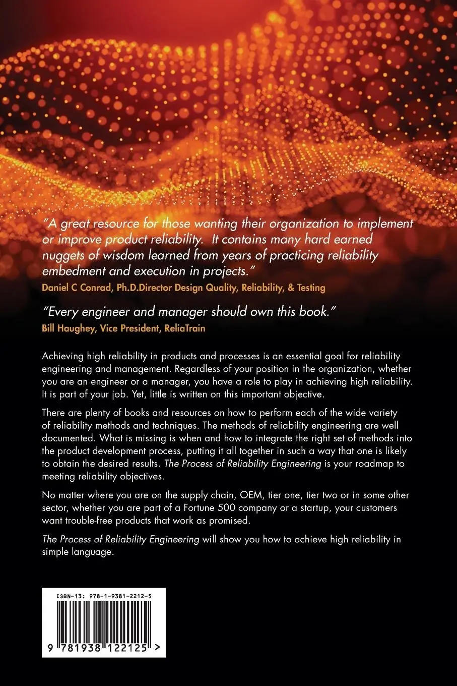 Rückseite: 9781938122125 | The Process of Reliability Engineering | Carl S. Carson (u. a.) | Buch