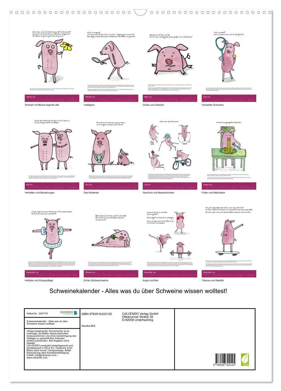 Bild: 9783516322125 | Schweinekalender - Alles was du über Schweine wissen wolltest!...