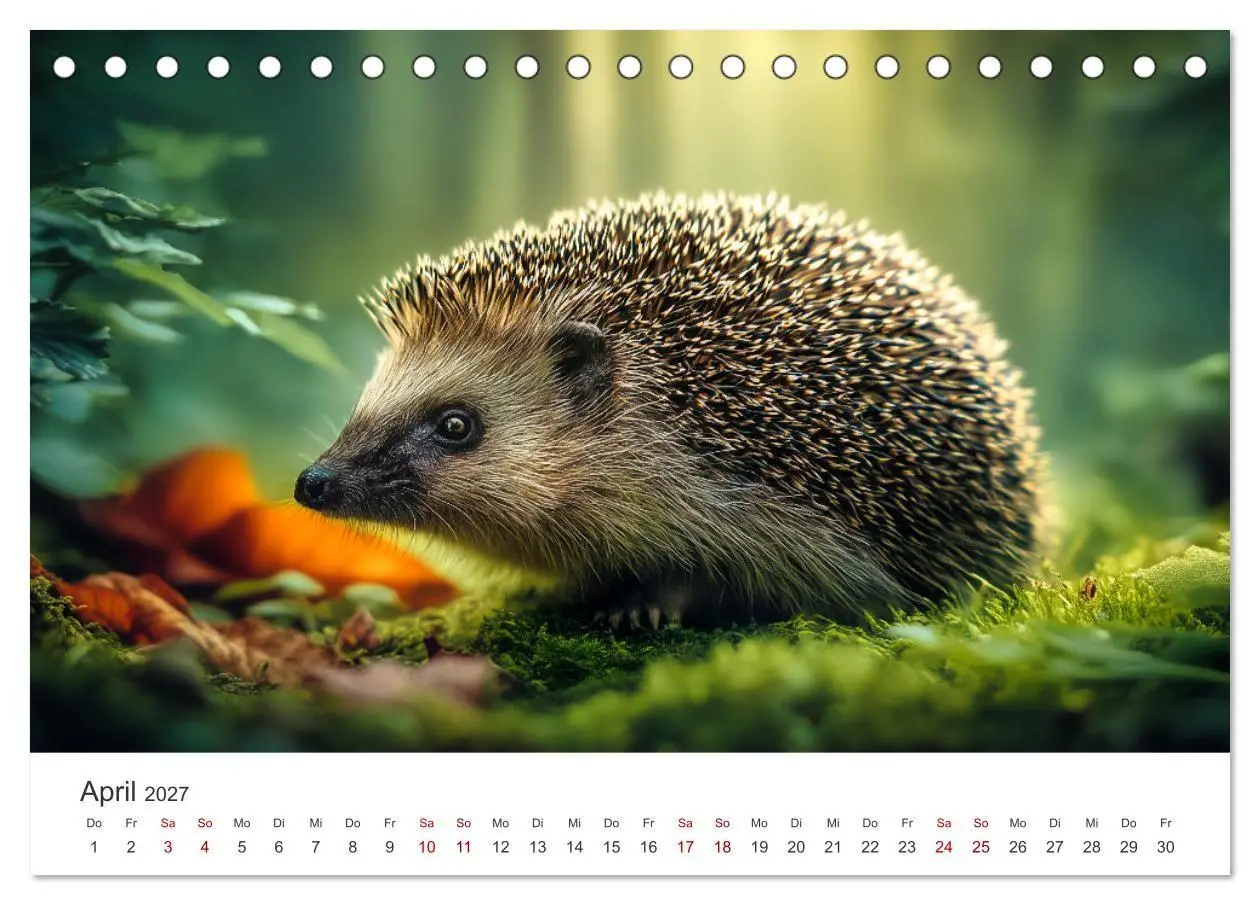 Bild: 9783516942125 | Rund, stachlig, munter - Ein Jahr mit Igeln (Tischkalender 2027 DIN...