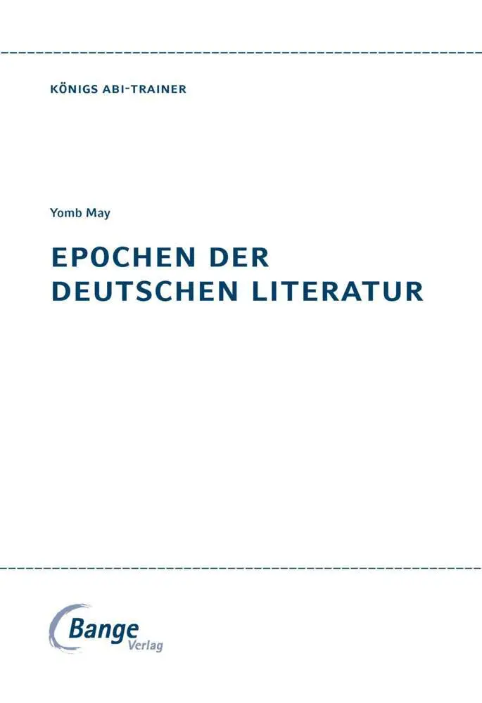 Bild: 9783804412125 | Epochen der deutschen Literatur | Yomb May | Taschenbuch | Deutsch