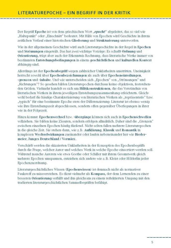 Bild: 9783804412125 | Epochen der deutschen Literatur | Yomb May | Taschenbuch | Deutsch