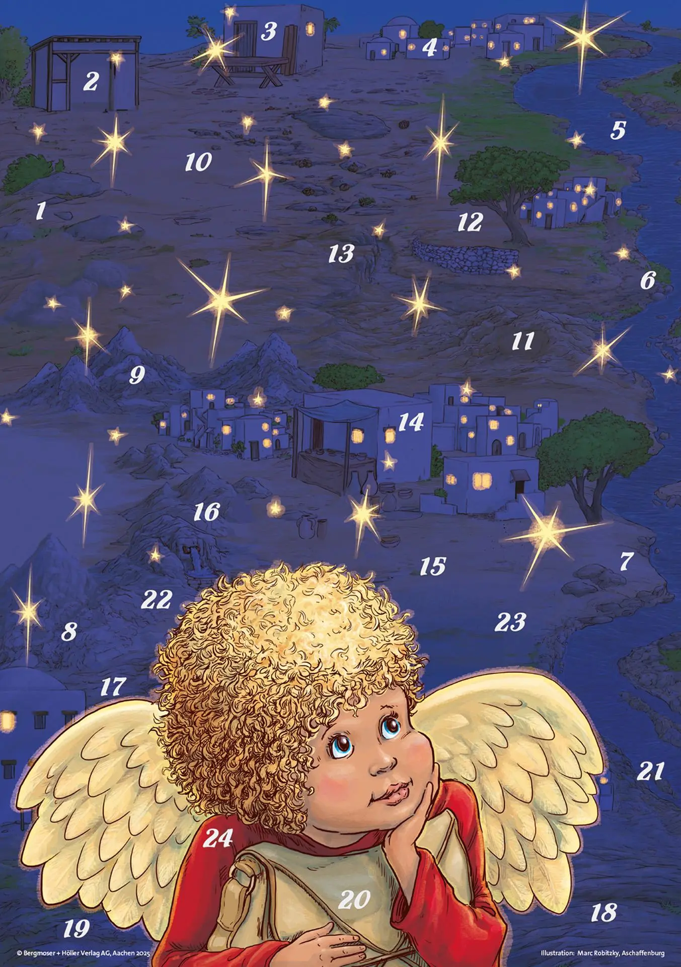 Cover: 9783889972125 | Gloria und die himmlische Tasche. Fensterbild-Adventskalender | 28 S.