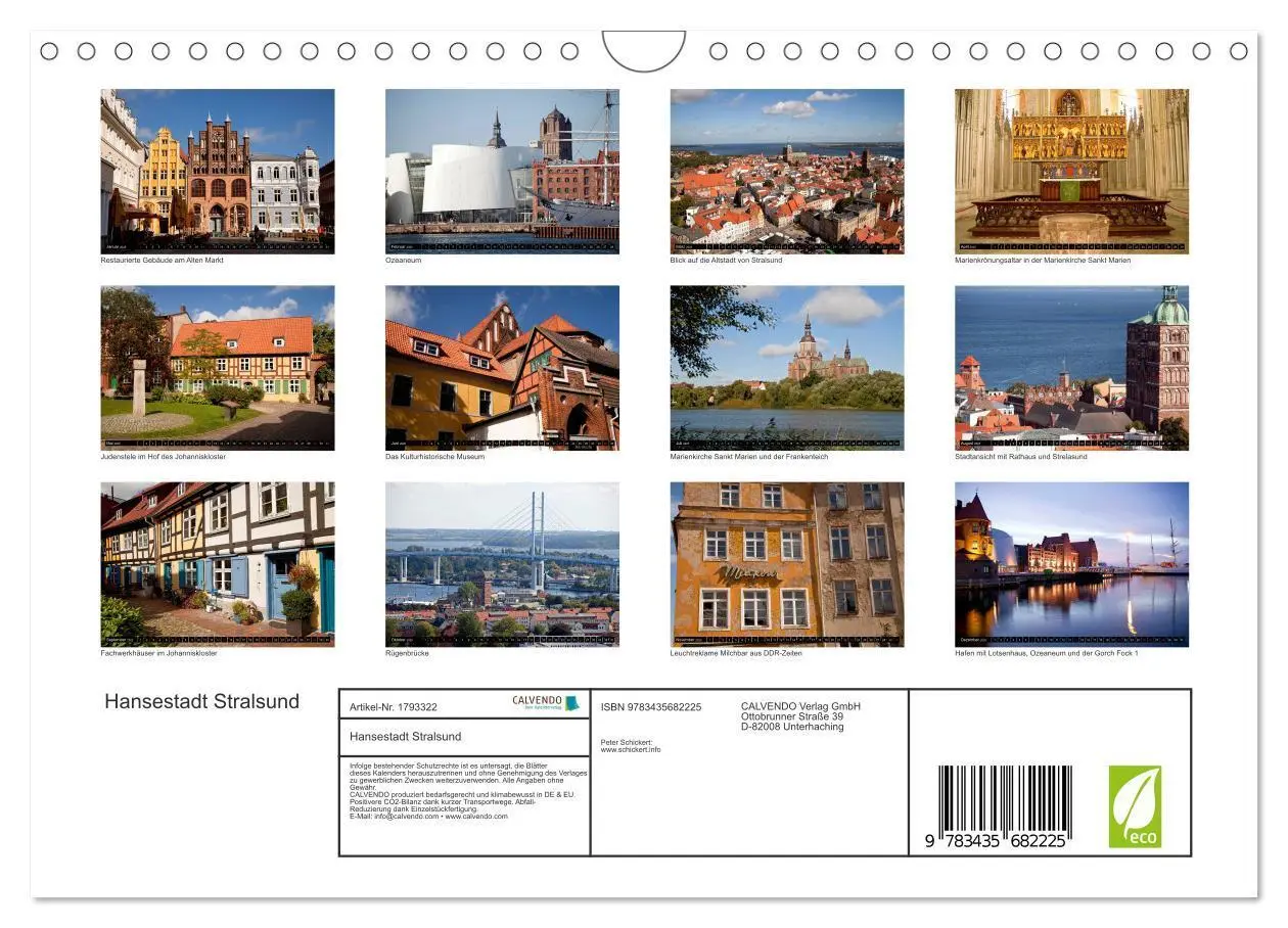 Bild: 9783435682225 | Hansestadt Stralsund (Wandkalender 2025 DIN A4 quer), CALVENDO...