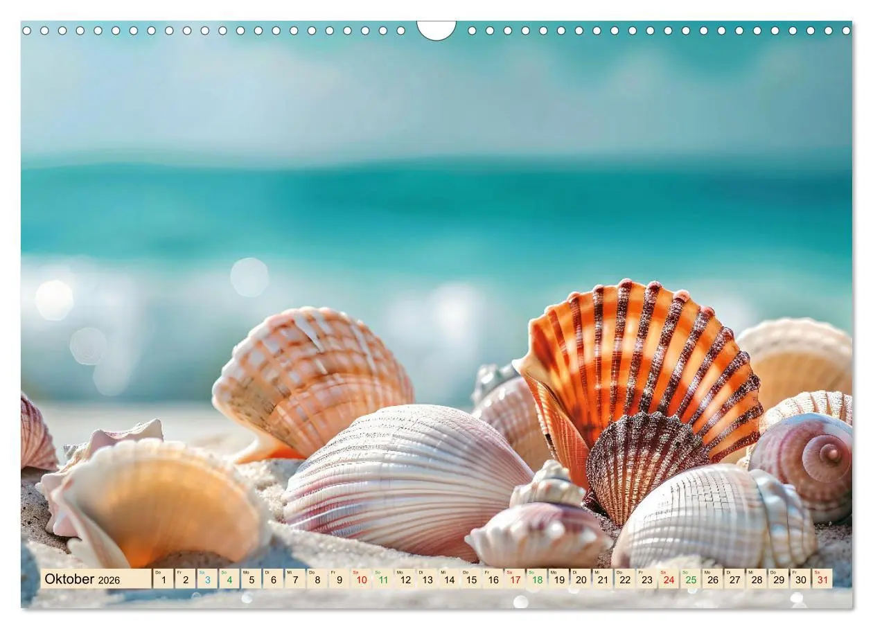 Bild: 9783457392225 | Faszination Muscheln (Wandkalender 2026 DIN A3 quer), CALVENDO...