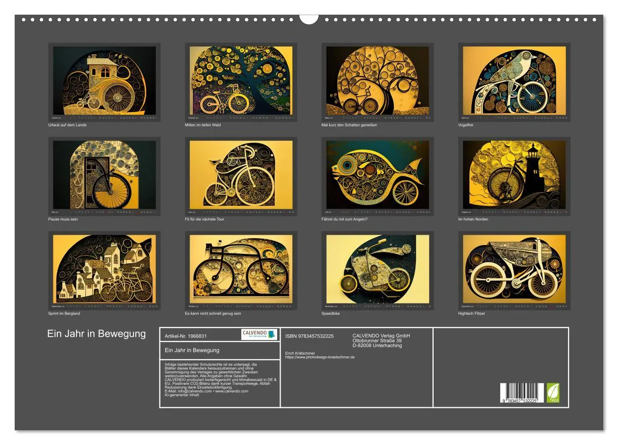 Bild: 9783457532225 | Ein Jahr in Bewegung (Wandkalender 2026 DIN A2 quer), CALVENDO...
