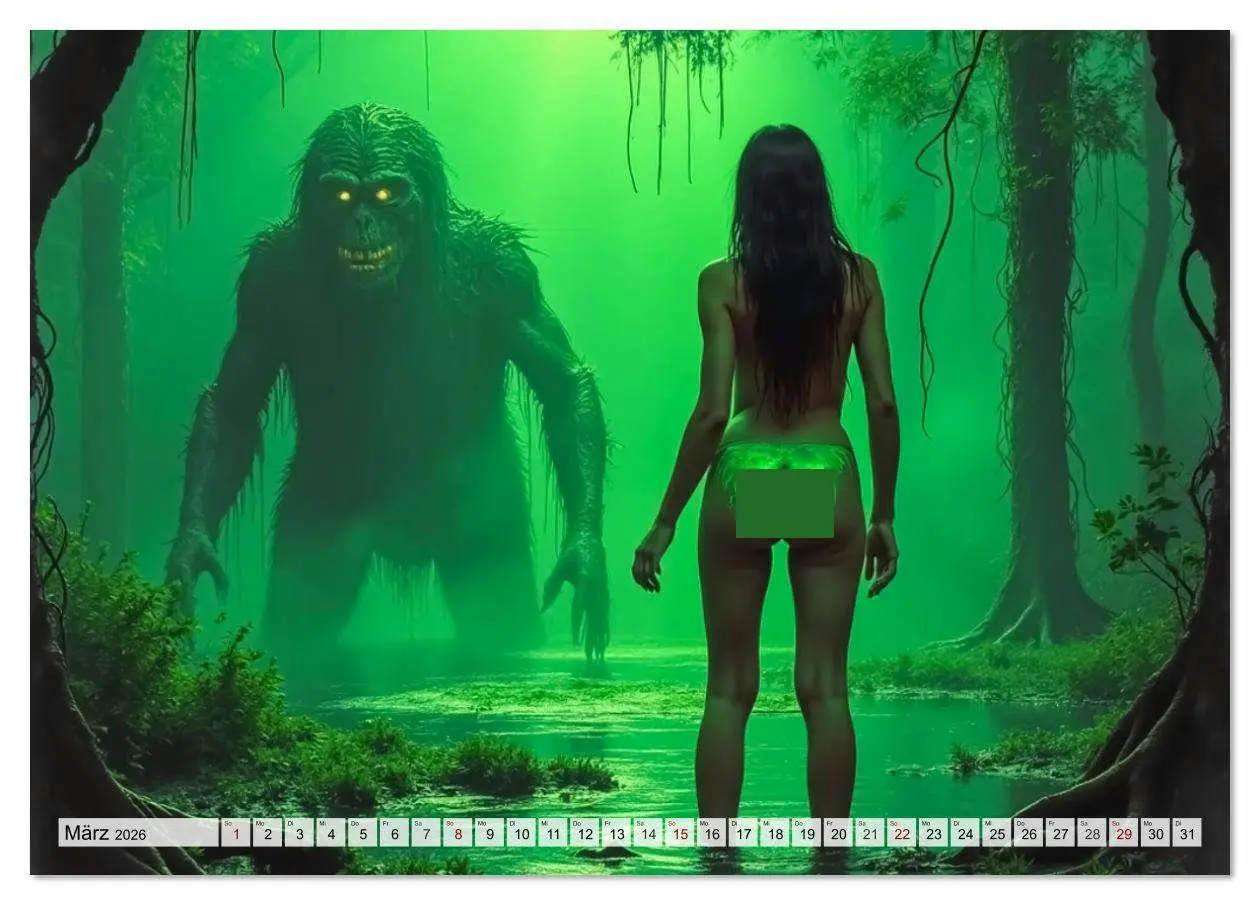 Bild: 9783516622225 | Spicy Fantasy - Vintage Horror und nackte Haut (Tischkalender 2026...