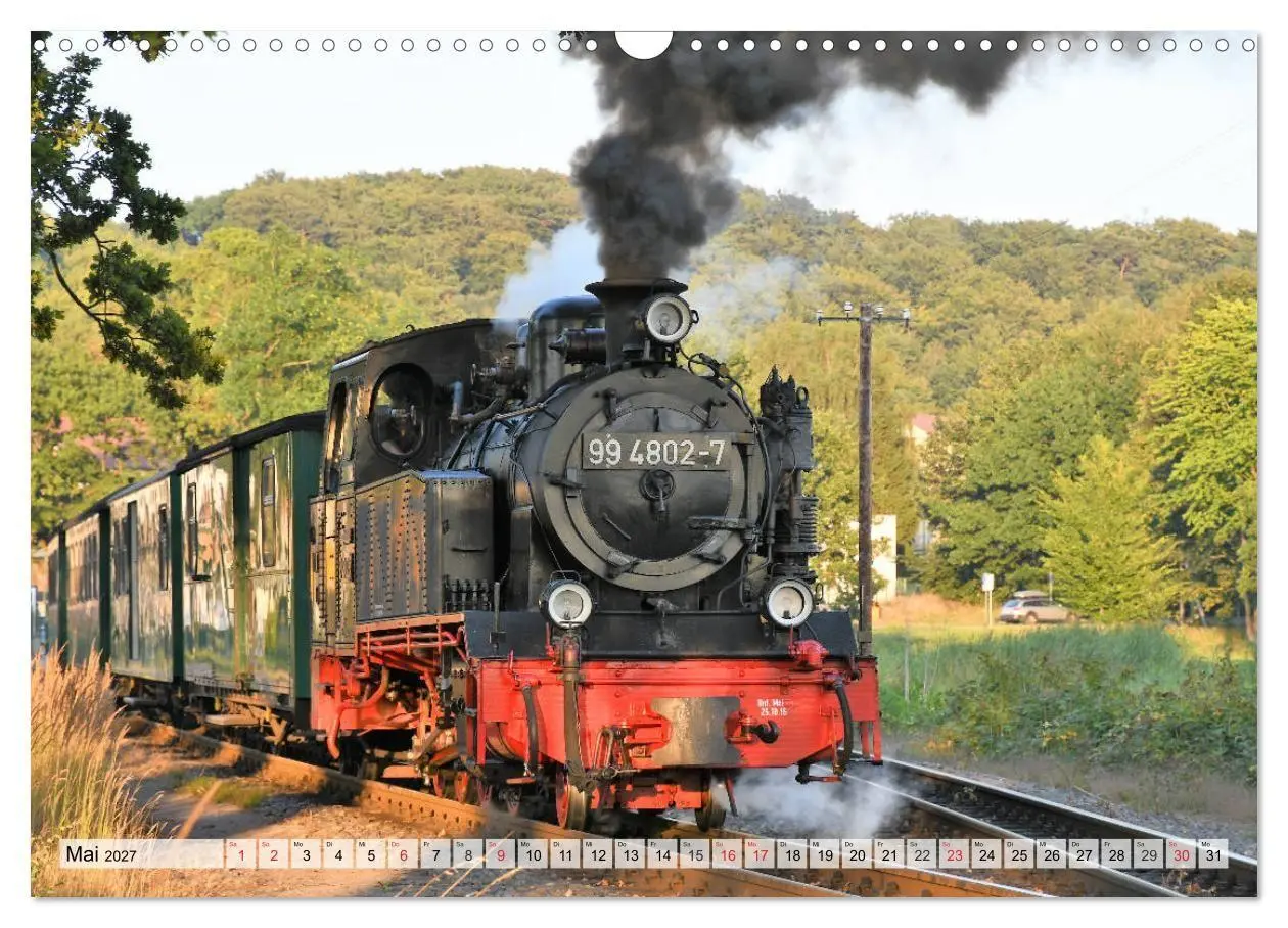 Bild: 9783569712225 | Mit Dampf über die Insel Rügen (Wandkalender 2027 DIN A3 quer),...