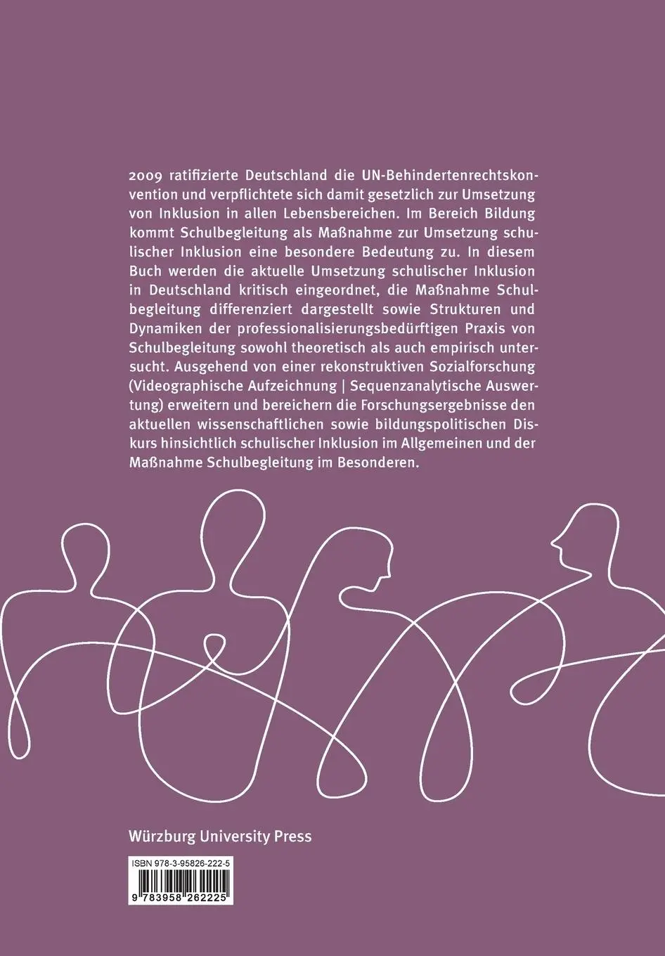 Rückseite: 9783958262225 | Schulbegleitung als Maßnahme zur Umsetzung schulischer Inklusion