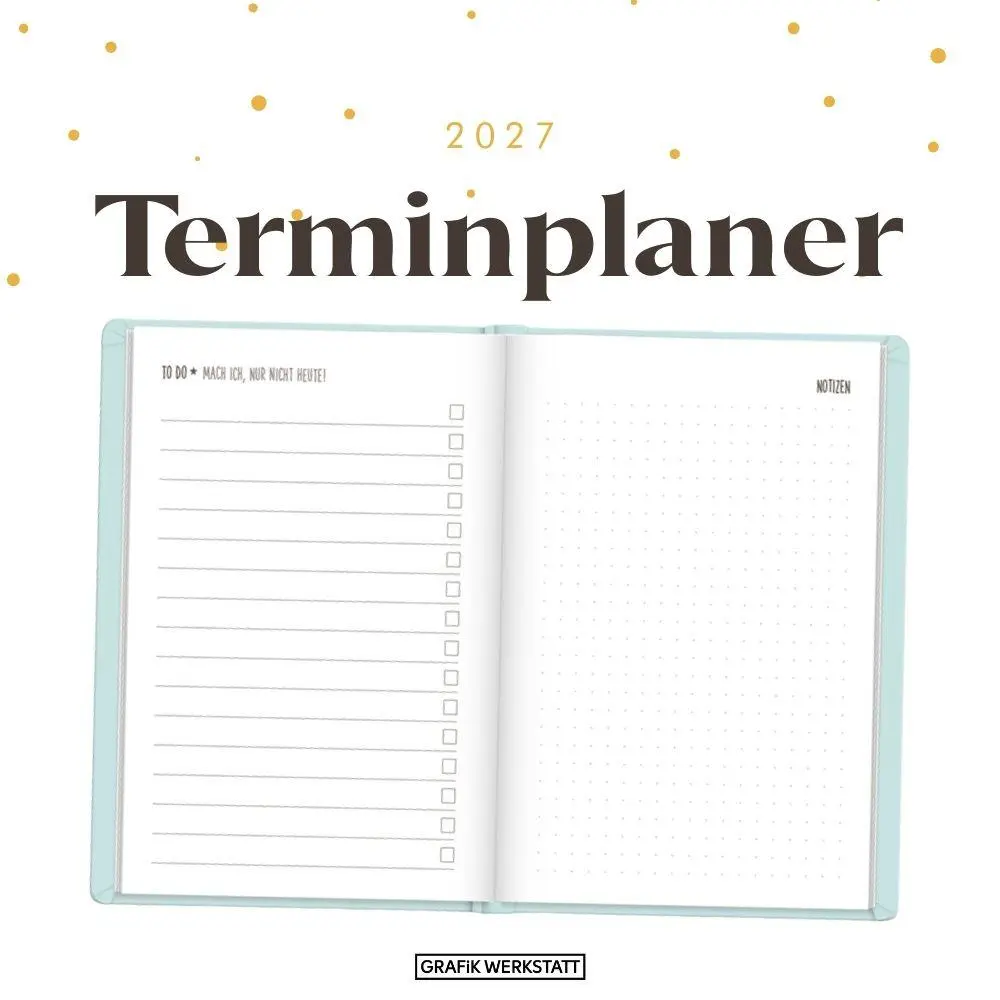 Bild: 9783986362225 | Terminplaner Lederlook 2027 Mint | Terminplaner Lederlook A6 | Buch