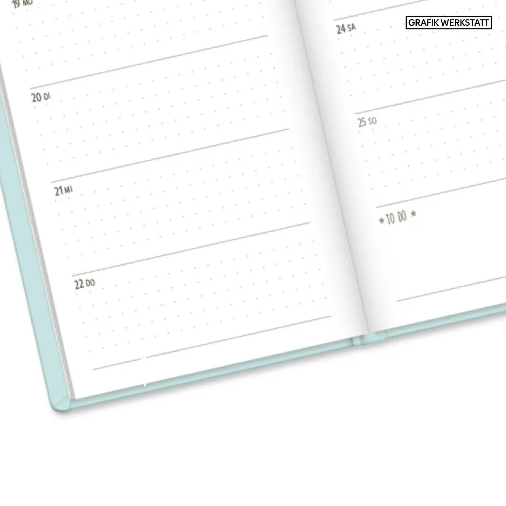 Bild: 9783986362225 | Terminplaner Lederlook 2027 Mint | Terminplaner Lederlook A6 | Buch