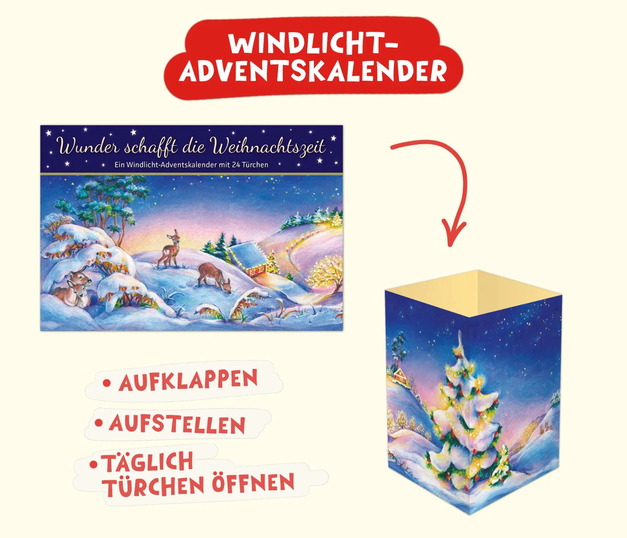Bild: 4280000572325 | Wunder schafft die Weihnachtszeit | Milada Krautmann | Kalender | 4 S.