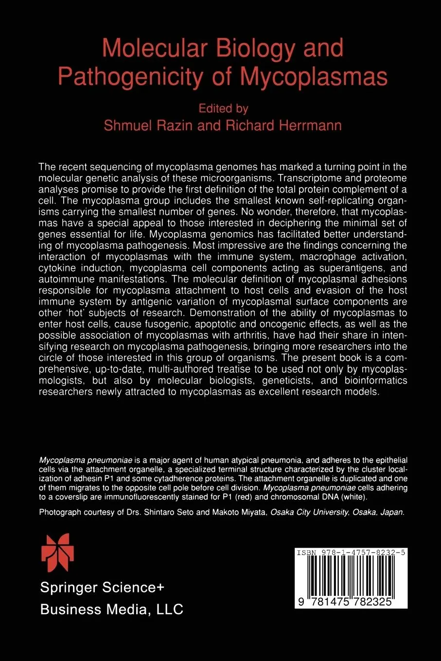 Rückseite: 9781475782325 | Molecular Biology and Pathogenicity of Mycoplasmas | Herrmann (u. a.)