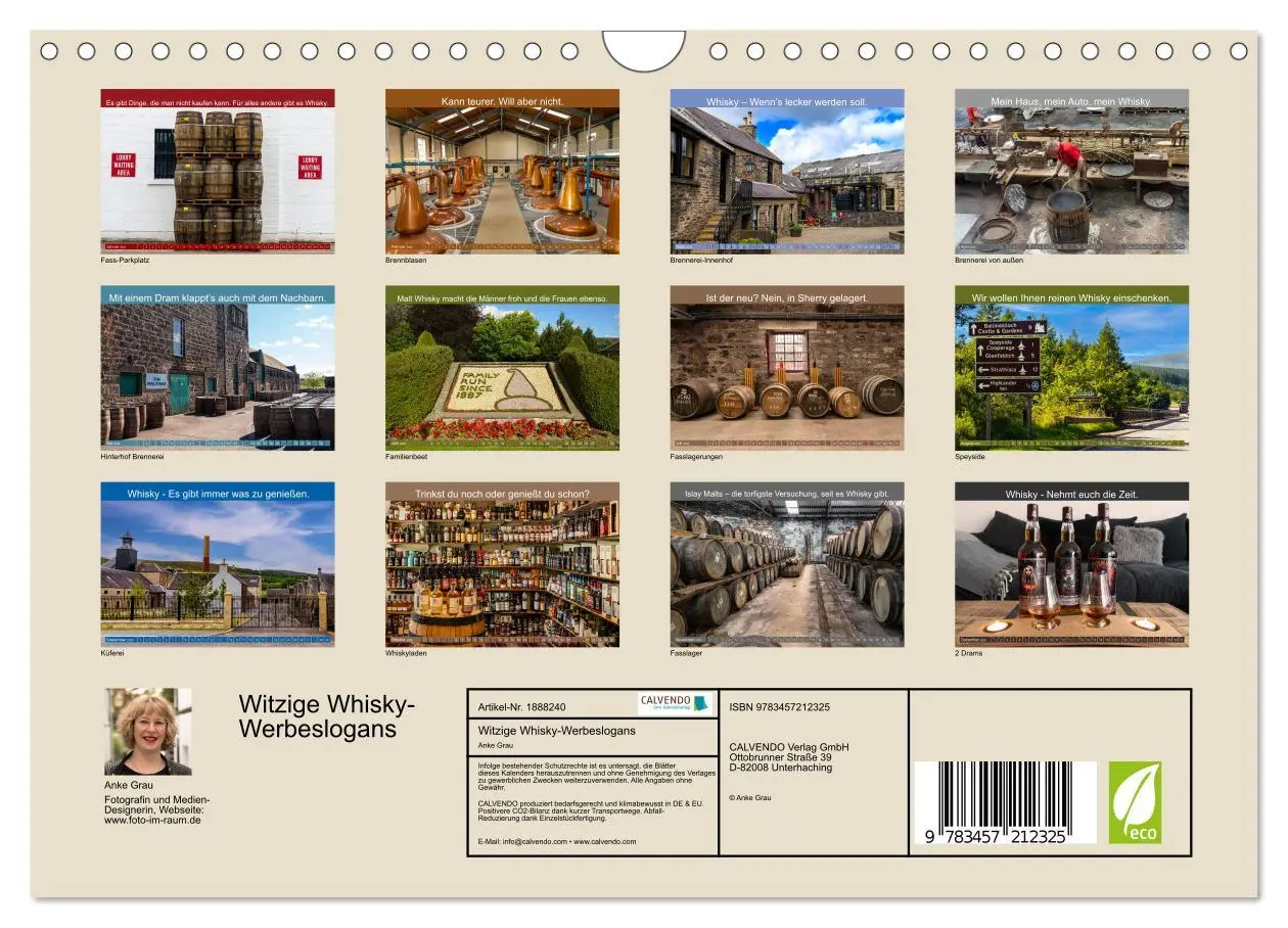 Bild: 9783457212325 | Witzige Whisky-Werbeslogans (Wandkalender 2025 DIN A4 quer),...