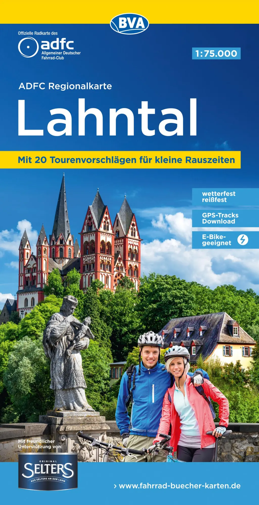 Cover: 9783969902325 | ADFC-Regionalkarte Lahntal, 1:75.000, mit Tagestourenvorschlägen,...