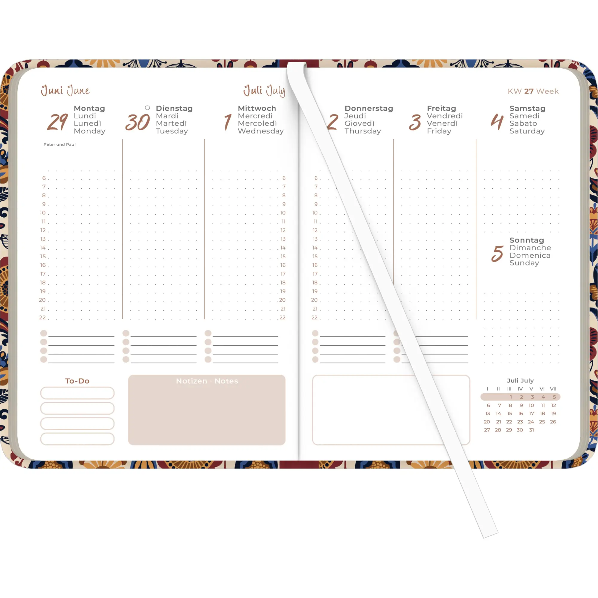 Bild: 4069095002425 | Lady Journal Paisley 2026 - Taschenkalender A6 (10,7x15,2 cm) -...