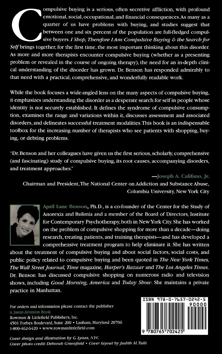 Rückseite: 9780765702425 | I Shop Therefore I Am | Compulsive Buying and the Search for Self