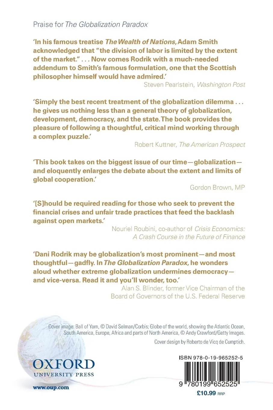 Rückseite: 9780199652525 | The Globalization Paradox | Dani Rodrik | Taschenbuch | Englisch