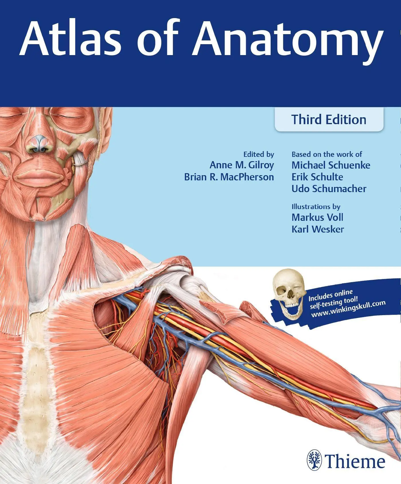 Cover: 9781626232525 | Atlas of Anatomy | Includes online self-testing tool! | Gilroy (u. a.)