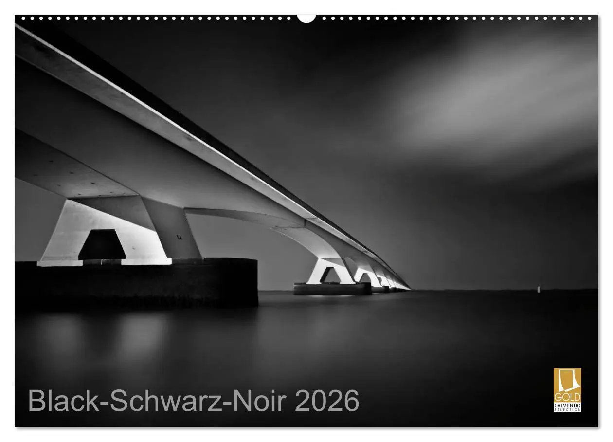 Cover: 9783516212525 | Black-Schwarz-Noir 2026 (Wandkalender 2026 DIN A2 quer), CALVENDO...
