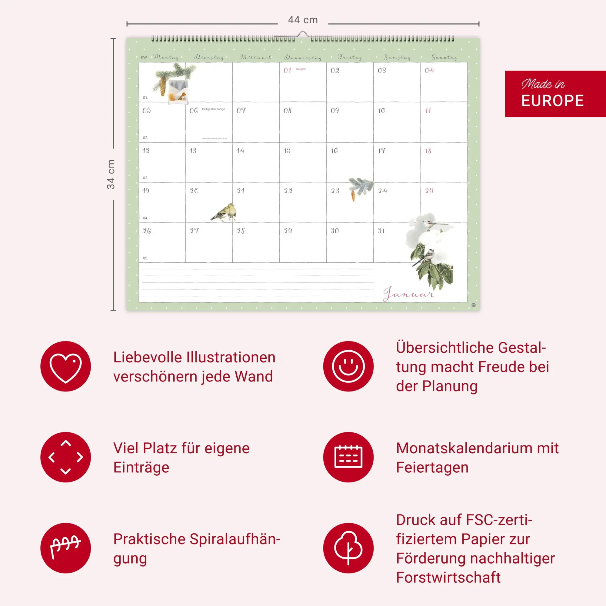 Bild: 9783756412525 | Marjolein Bastin: Monatsplaner 2026 | Marjolein Bastin | Kalender