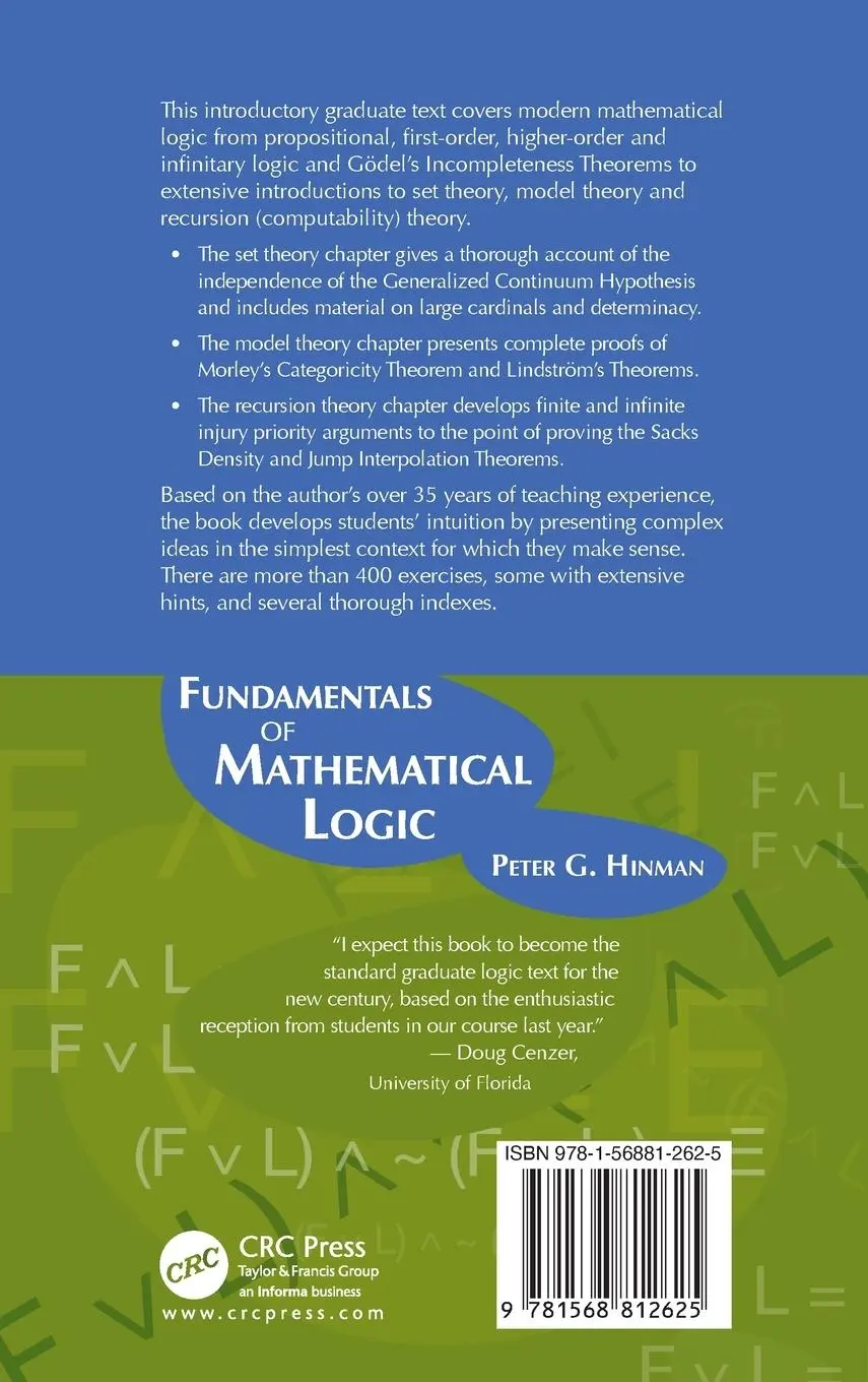 Rückseite: 9781568812625 | Fundamentals of Mathematical Logic | Peter G. Hinman | Buch | Englisch