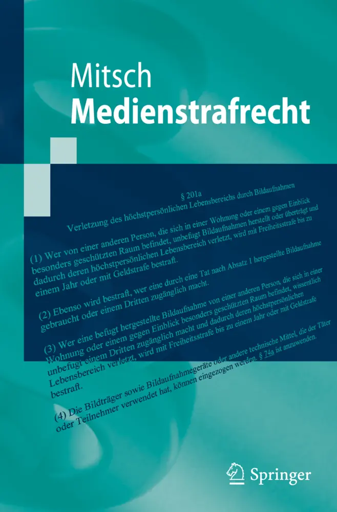Cover: 9783642172625 | Medienstrafrecht | Wolfgang Mitsch | Taschenbuch | xxiv | Deutsch