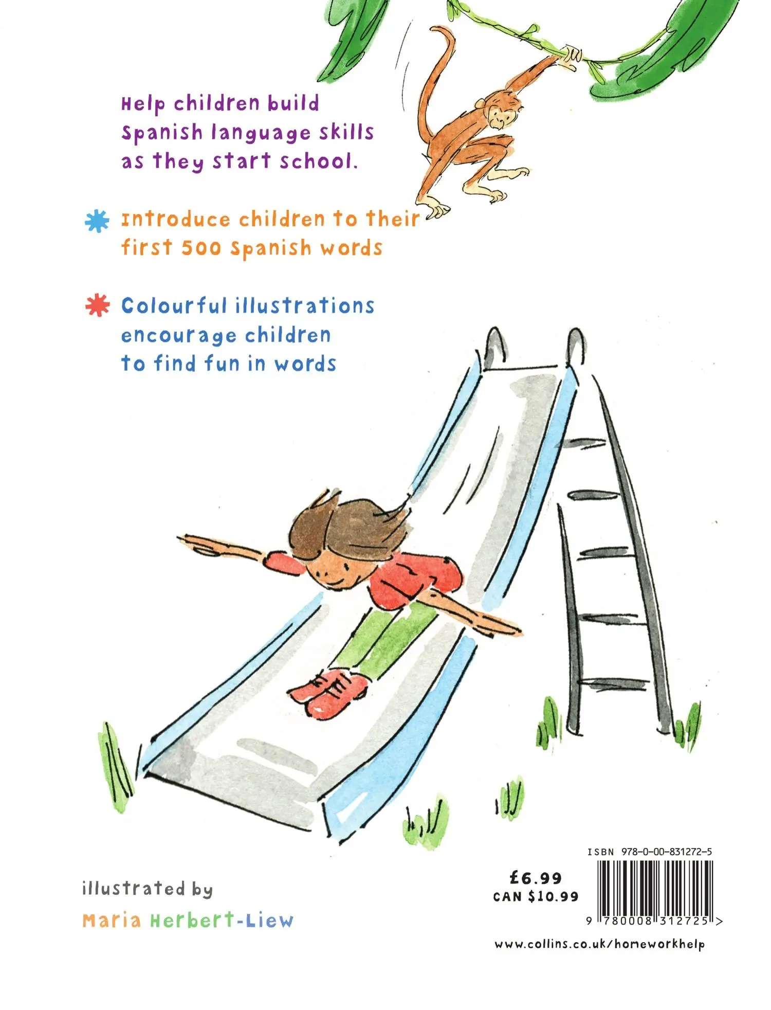 Rückseite: 9780008312725 | First Spanish Dictionary | 500 First Words for Ages 5+ | Dictionaries