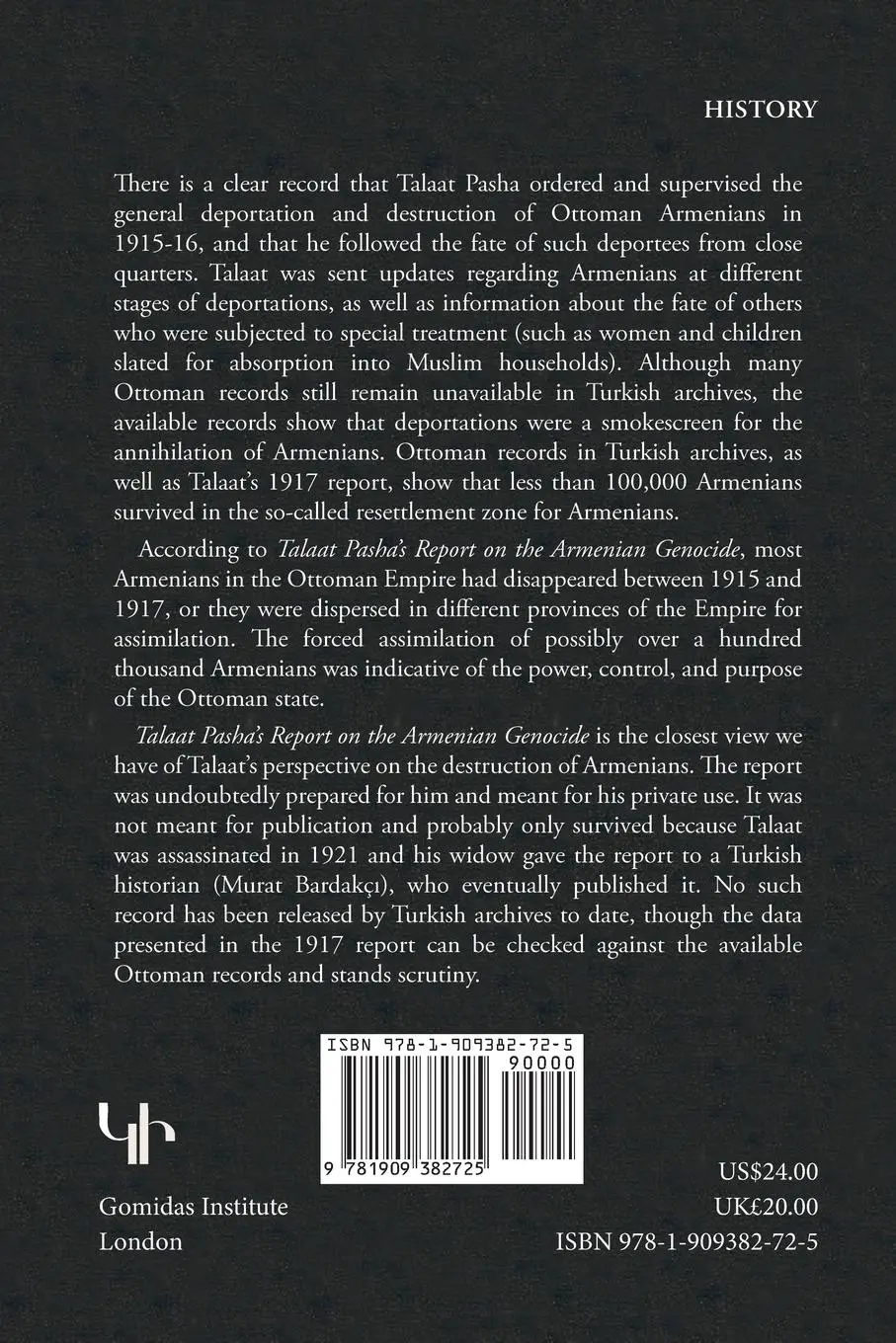 Rückseite: 9781909382725 | Talaat Pasha's Report on the Armenian Genocide [Expanded Edition]