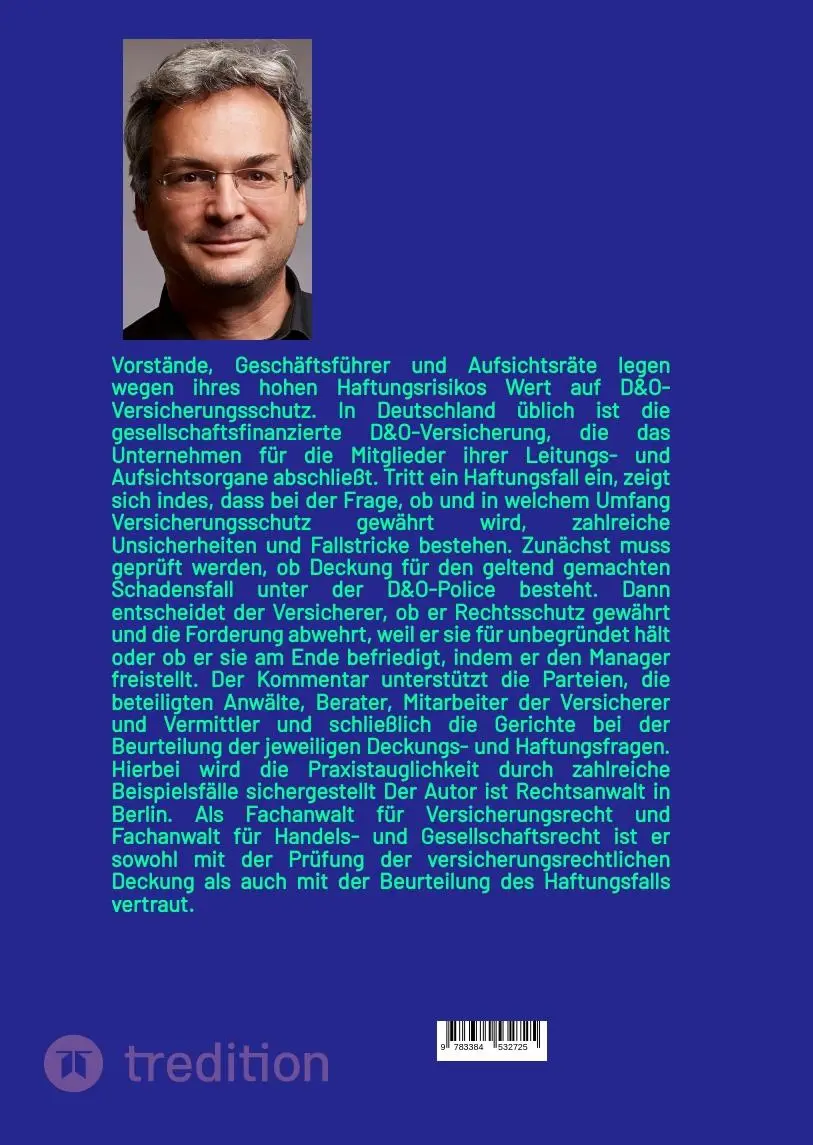 Rückseite: 9783384532725 | Praxiskommentar: D&amp;O-Versicherung und Managerhaftung | Rocco Jula