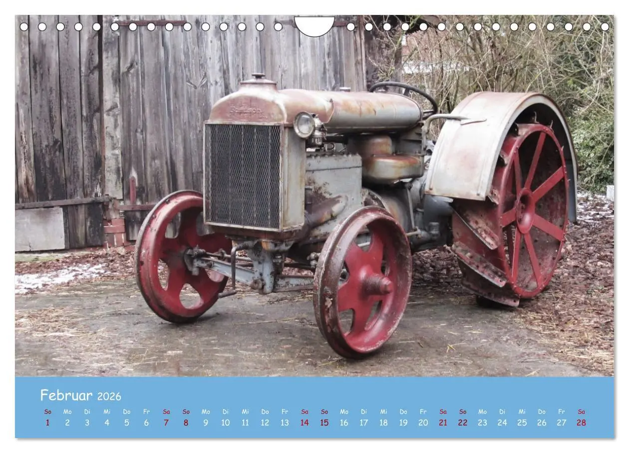 Bild: 9783457652725 | Historische Traktoren 2026 (Wandkalender 2026 DIN A4 quer),...