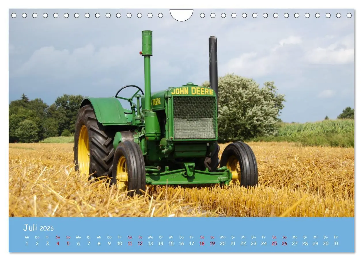 Bild: 9783457652725 | Historische Traktoren 2026 (Wandkalender 2026 DIN A4 quer),...