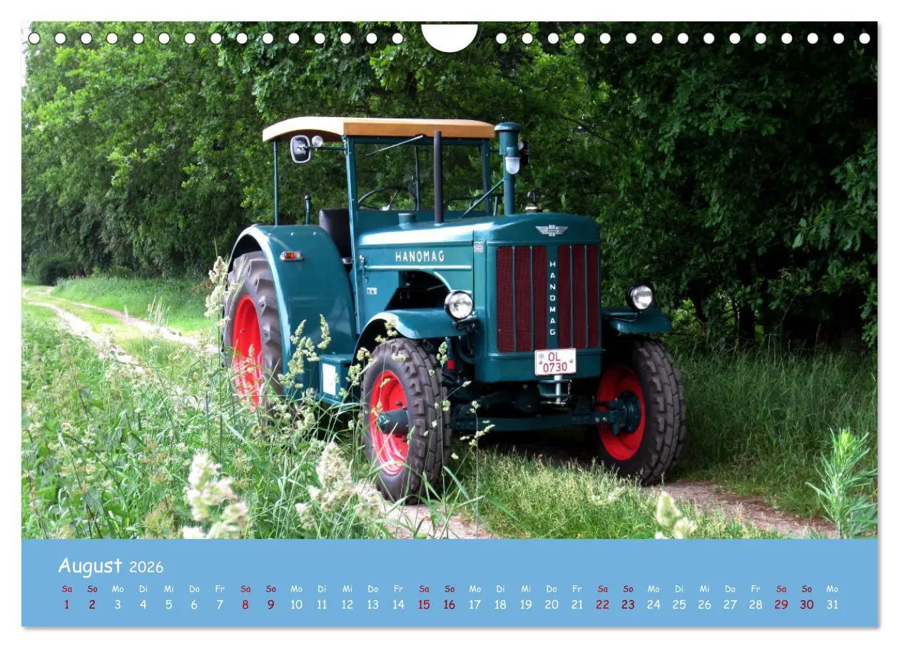 Bild: 9783457652725 | Historische Traktoren 2026 (Wandkalender 2026 DIN A4 quer),...