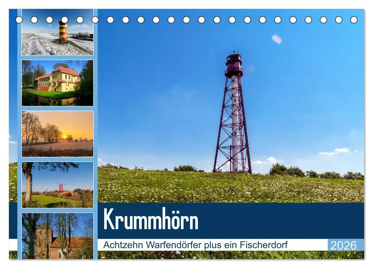 Cover: 9783457892725 | KRUMMHÖRN Achtzehn Warfendörfer plus ein Fischerdorf (Tischkalender...