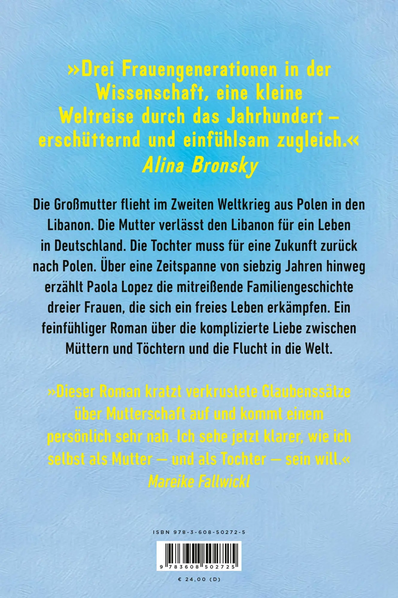 Rückseite: 9783608502725 | Die Summe unserer Teile | Roman | Paola Lopez | Buch | 256 S. | 2025