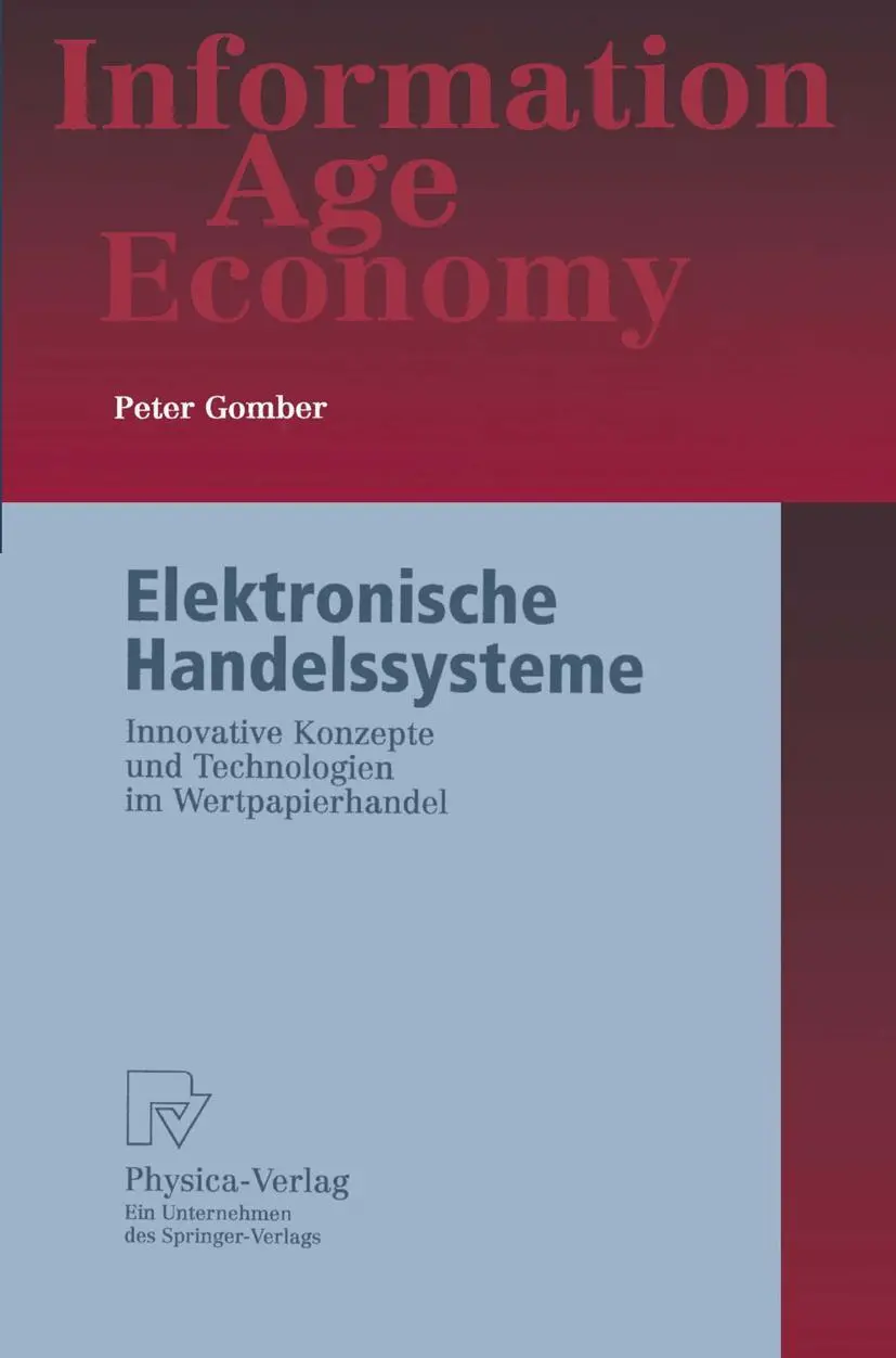 Cover: 9783790812725 | Elektronische Handelssysteme | Peter Gomber | Taschenbuch | xiv | 2000