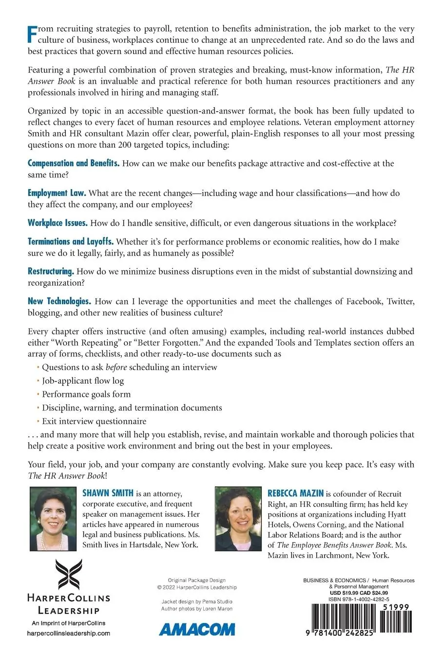 Rückseite: 9781400242825 | The HR Answer Book | Shawn Smith (u. a.) | Taschenbuch | Englisch