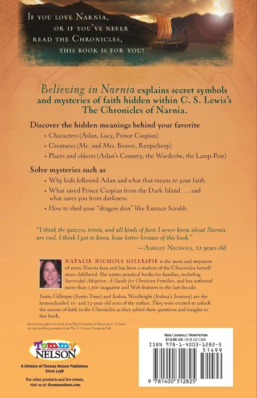 Rückseite: 9781400312825 | Believing in Narnia | Natalie Gillespie | Taschenbuch | Englisch