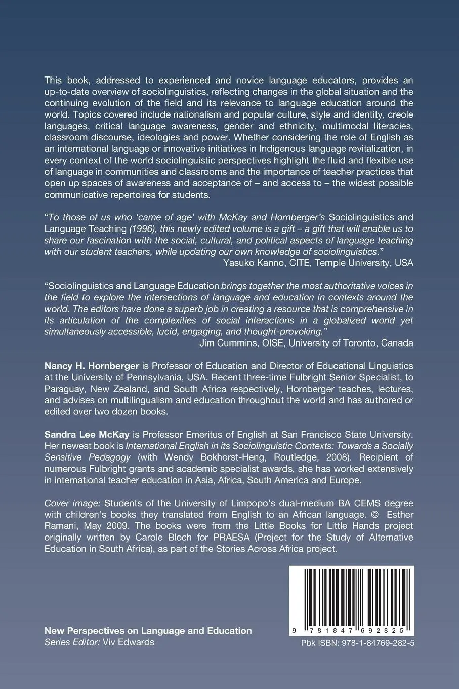 Rückseite: 9781847692825 | Sociolinguistics and Language Education | Nancy H. Hornberger (u. a.)