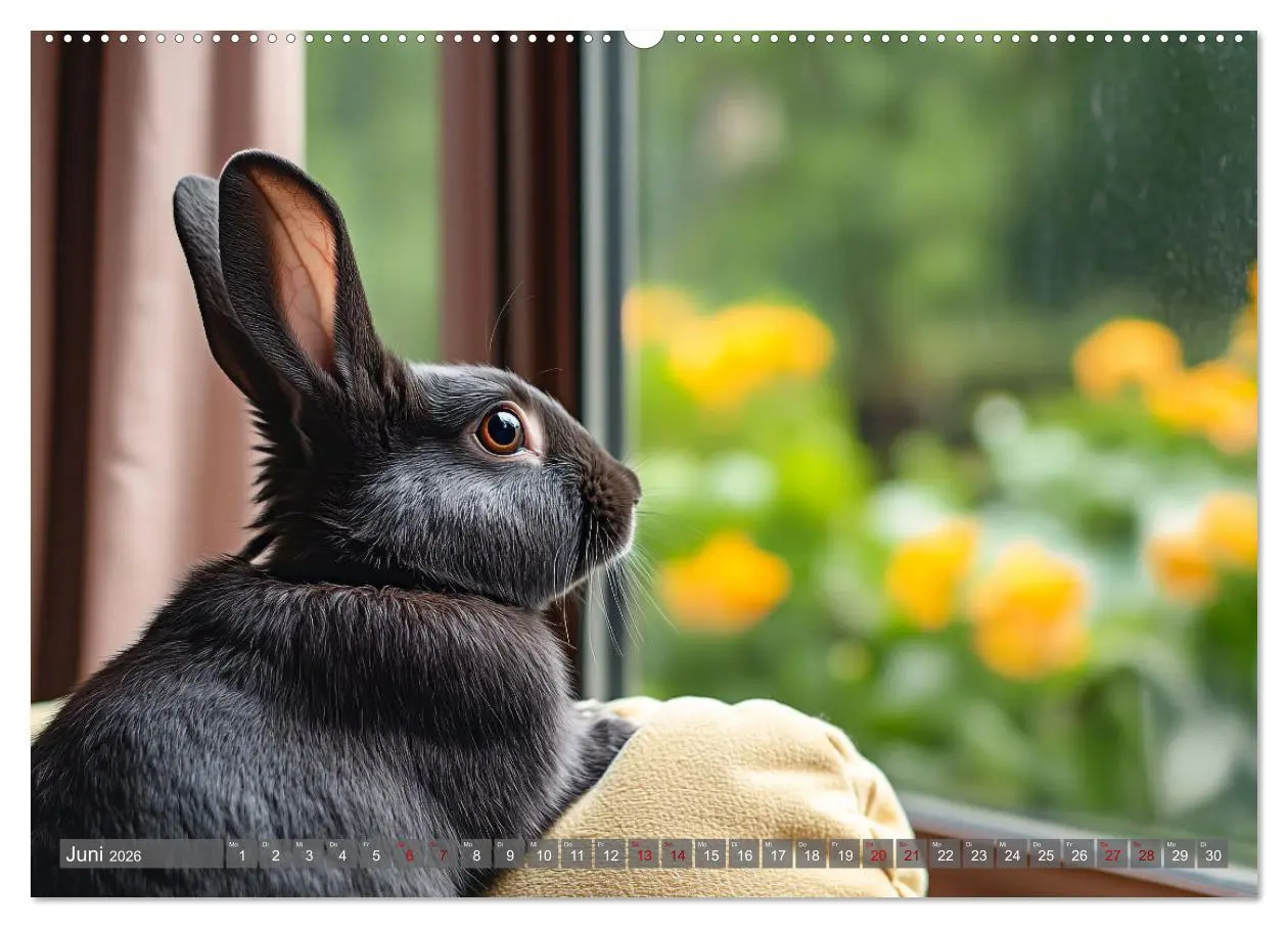 Bild: 9783457262825 | Kuschelige Sofa-Kaninchen (Wandkalender 2026 DIN A2 quer), CALVENDO...