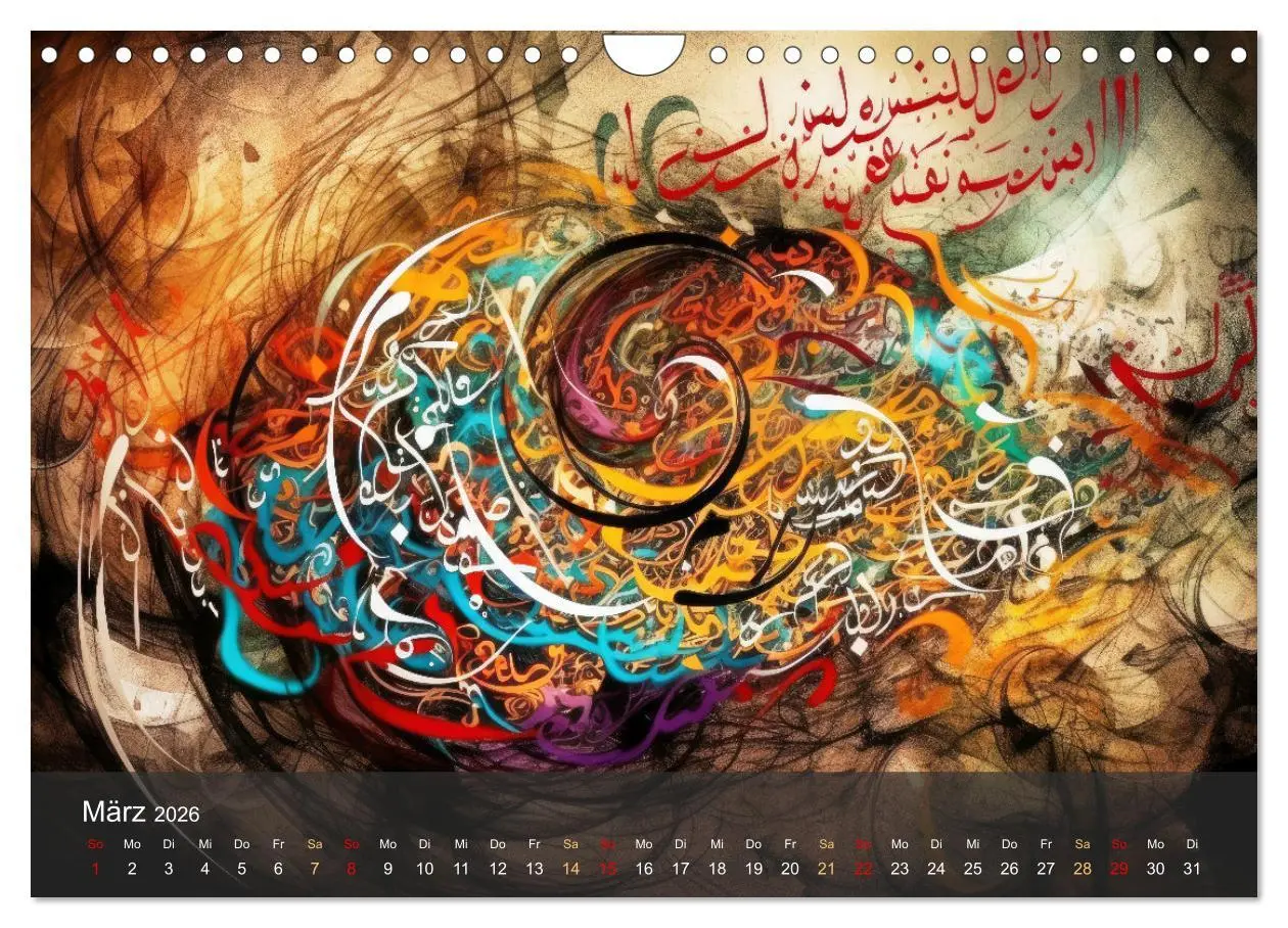 Bild: 9783457332825 | Arabische Kalligraphie in Kunstform (Wandkalender 2026 DIN A4...