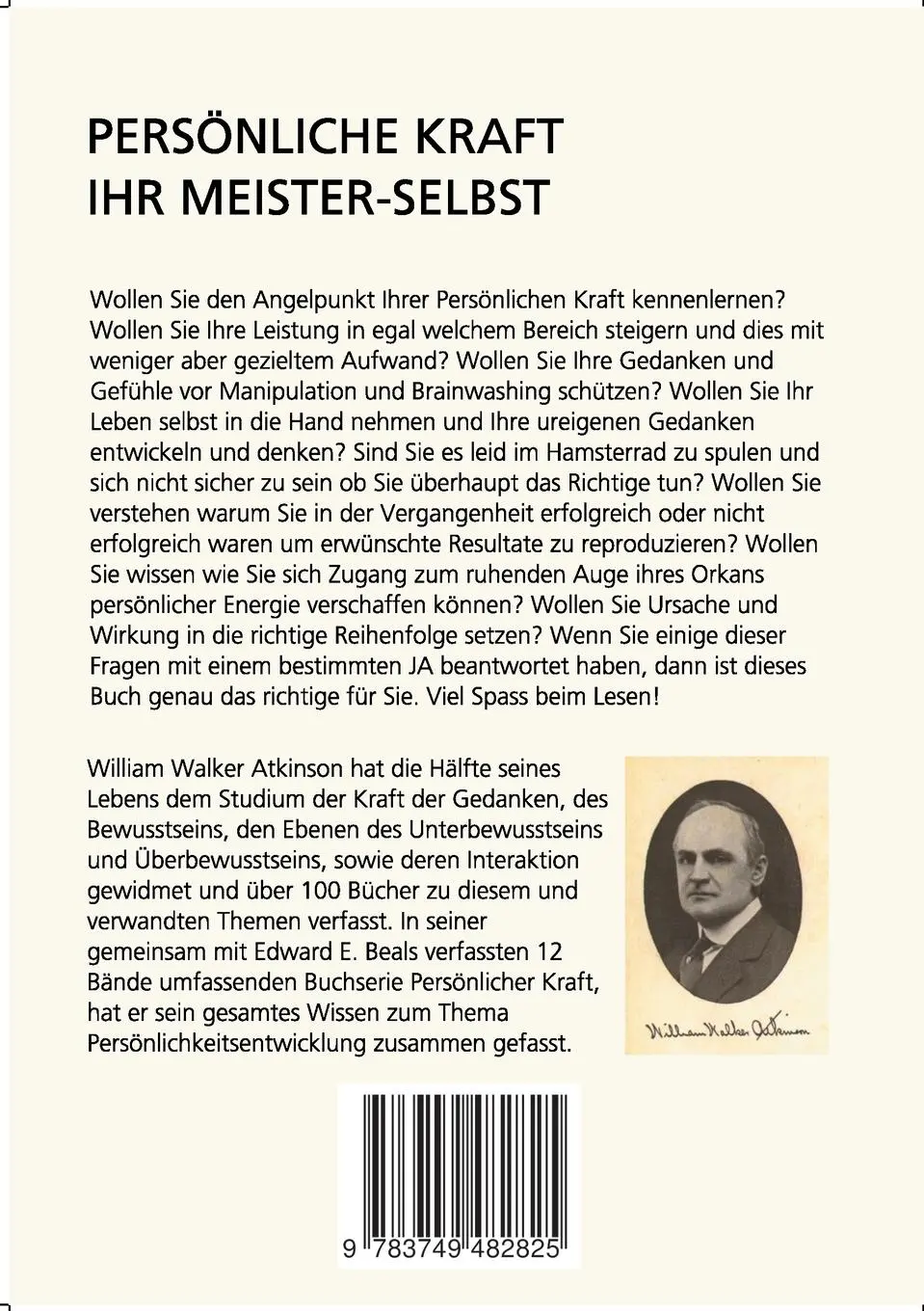 Rückseite: 9783749482825 | Persönliche Kraft | Ihr Meisterselbst | Atkinson (u. a.) | Taschenbuch