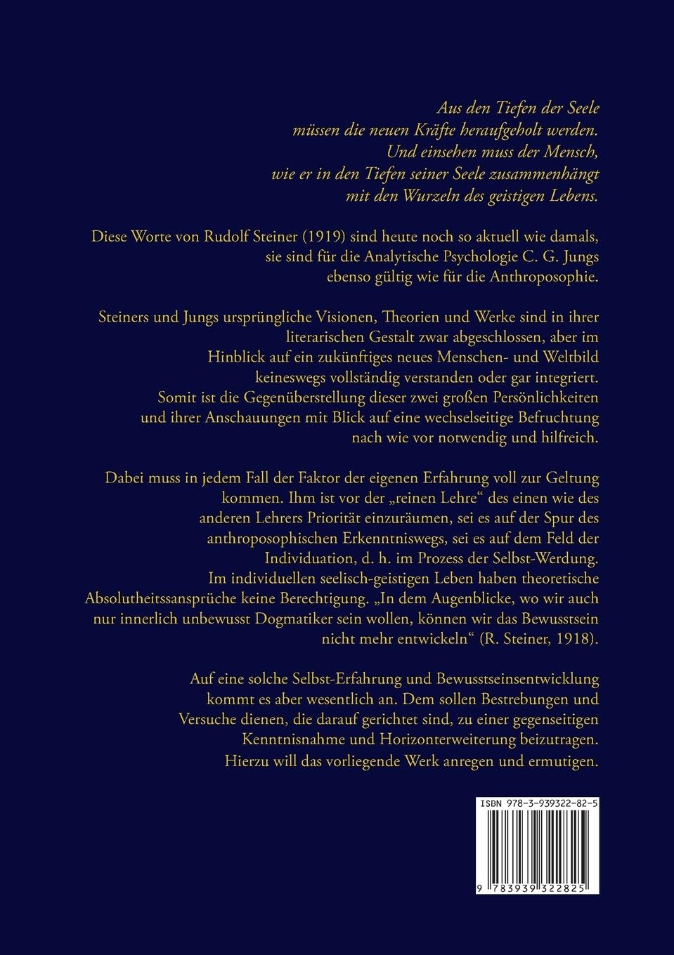Rückseite: 9783939322825 | C. G. Jung und Rudolf Steiner | Konfrontation und Synopse | Wehr