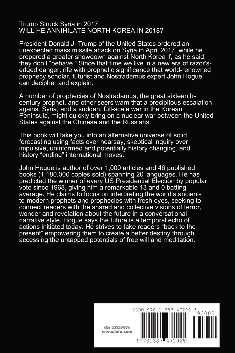 Rückseite: 9781387472925 | Trump Strikes Syria | And North Korea? | John Hogue | Taschenbuch