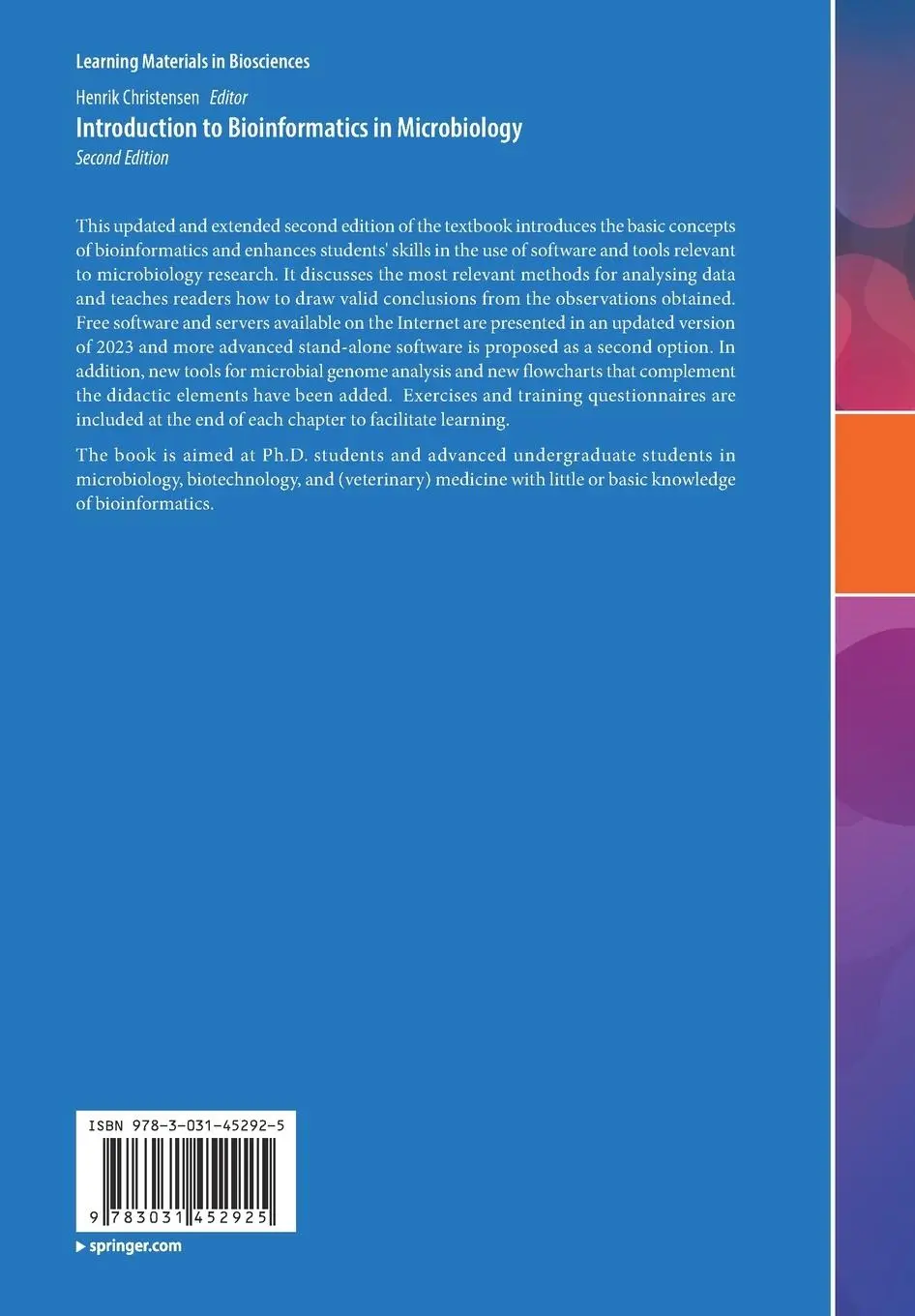 Rückseite: 9783031452925 | Introduction to Bioinformatics in Microbiology | Henrik Christensen