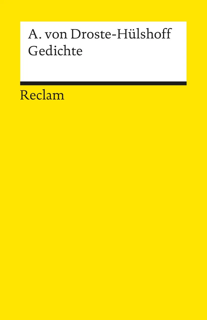 Cover: 9783150182925 | Gedichte | Annette von Droste-Hülshoff | Taschenbuch | 211 S. | 2003