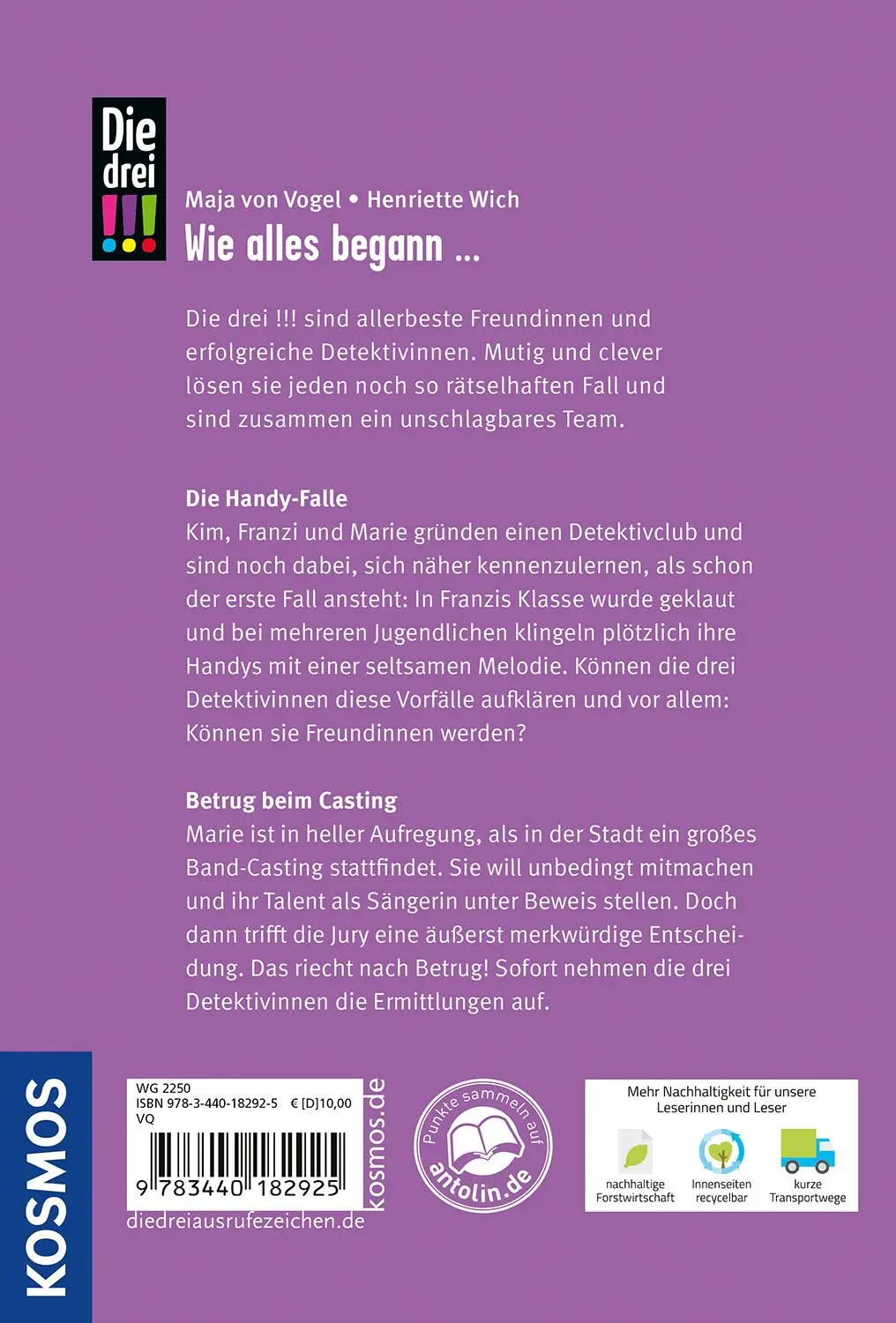 Bild: 9783440182925 | Die drei !!!, Die Handy-Falle / Betrug beim Casting (Doppelband)