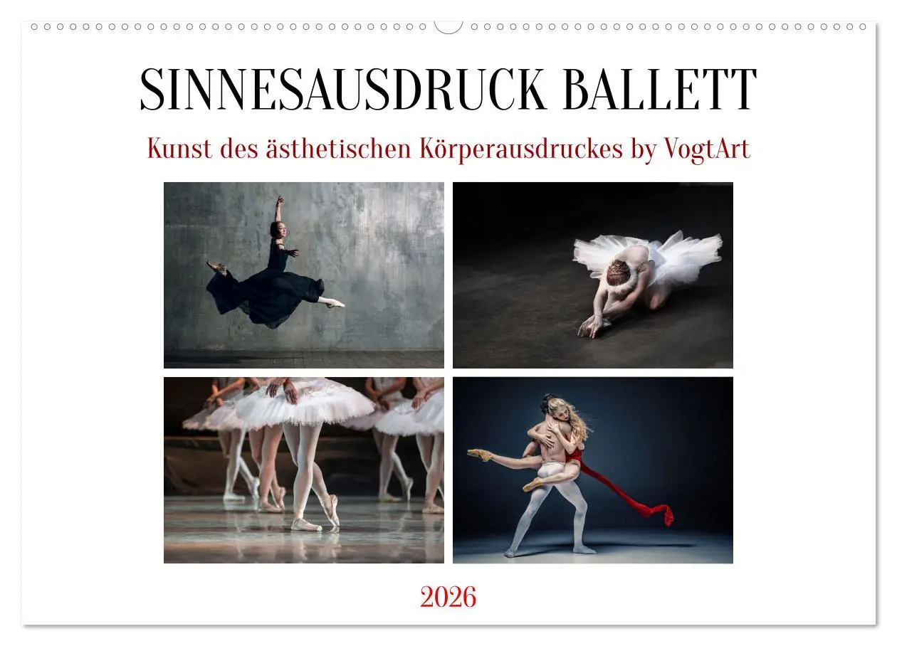 Cover: 9783457562925 | Sinneseindrücke Ballett (Wandkalender 2026 DIN A2 quer), CALVENDO...
