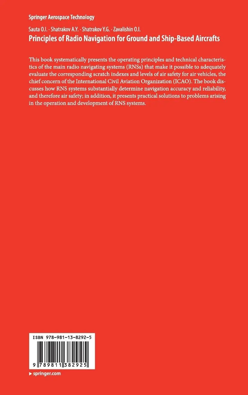 Rückseite: 9789811382925 | Principles of Radio Navigation for Ground and Ship-Based Aircrafts | x