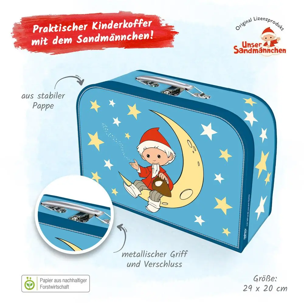 Bild: 4260500163025 | Kinderkoffer "Unser Sandmännchen" Mond | 29 x 20 cm | 16302N | Deutsch