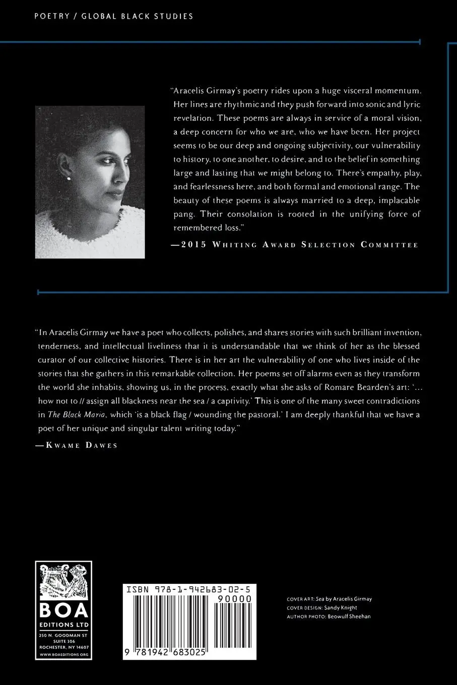 Rückseite: 9781942683025 | The Black Maria | Aracelis Girmay | Taschenbuch | Englisch | 2016